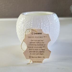 Vintage Jolie Fleurs Bone China Votive Cup With Tag. c1987